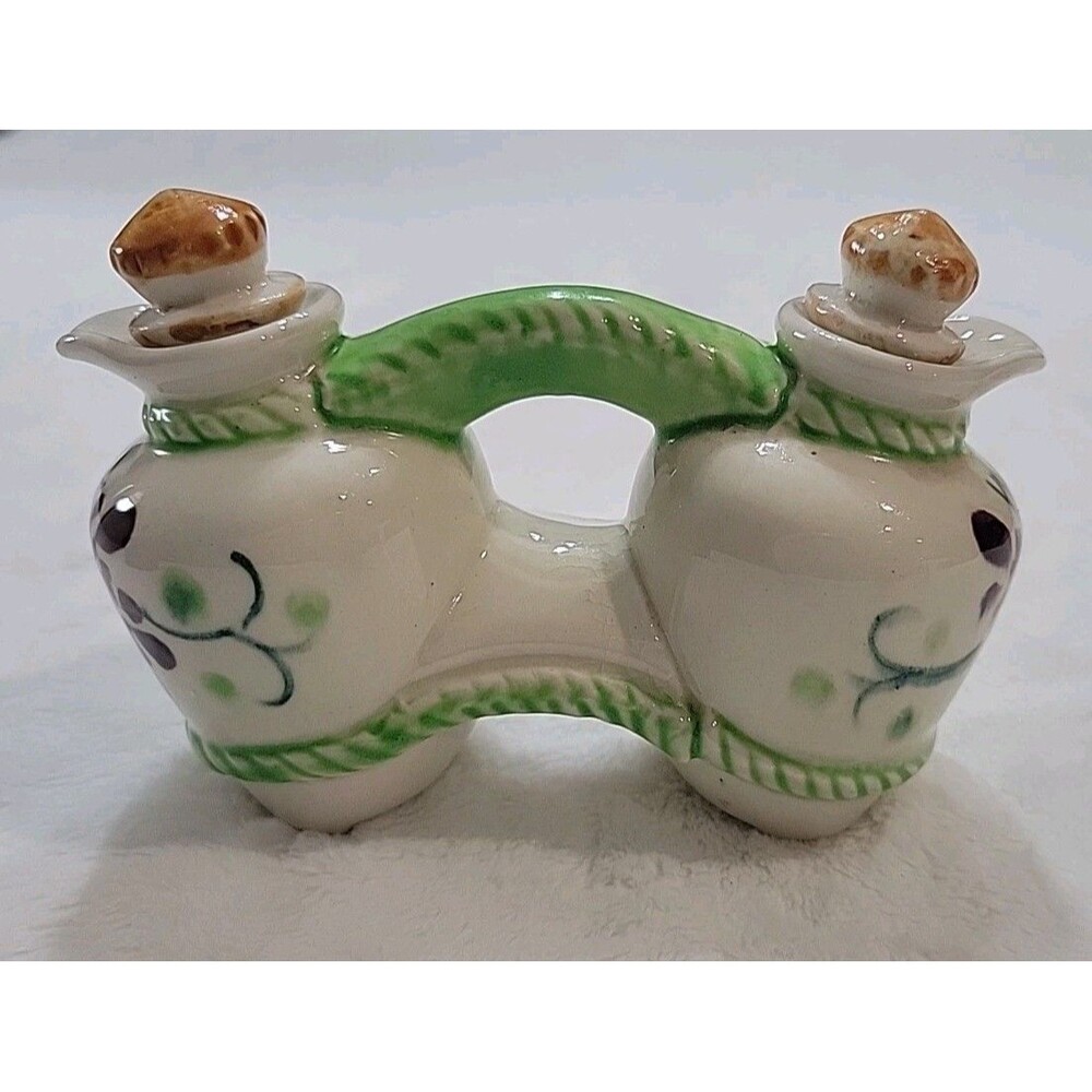 Vtg Made in Japan Ceramic Oil & Vinegar Dispenser Bottle Cruet Chicken Rooster